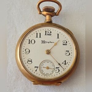Antique HAMPDEN Gold-Filled Ladies Pocket Watch 1920s-30s
